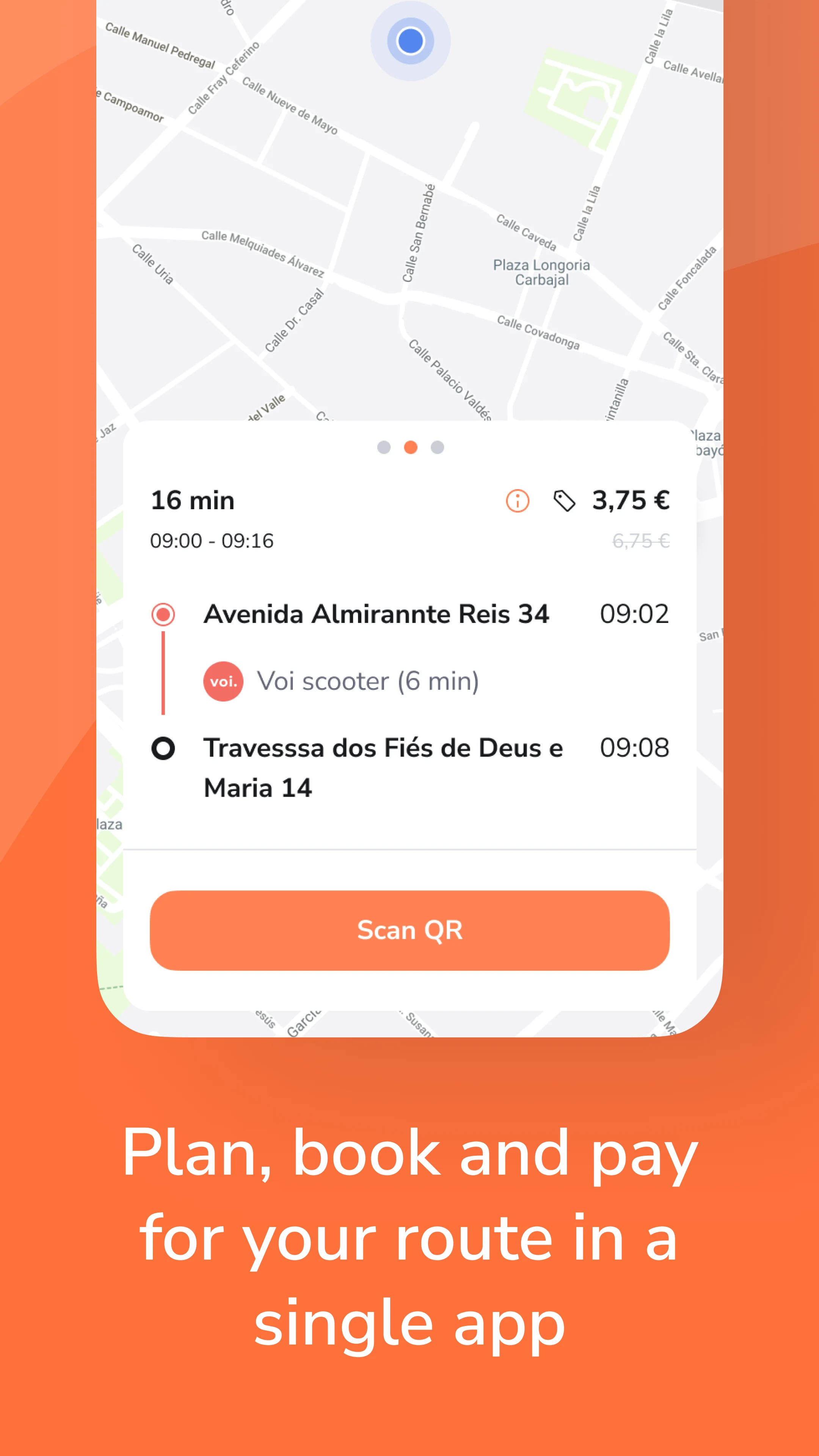 Meep - Personalized routes screenshot